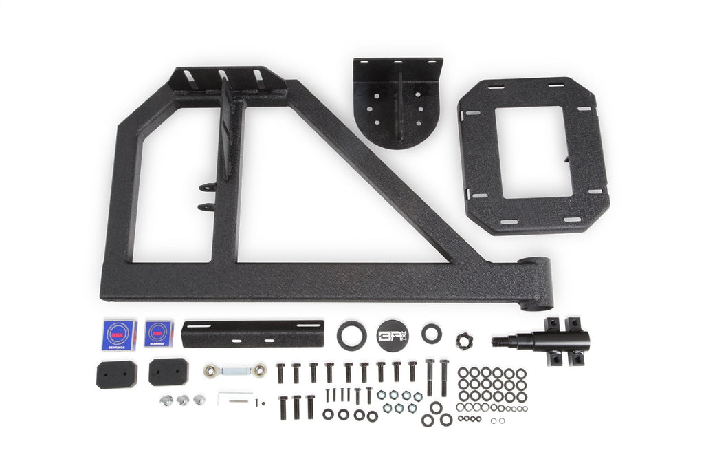 Body Armor 5297 Tire Carrier Single Action Fits Wrangler (JK) Wrangler (JL)