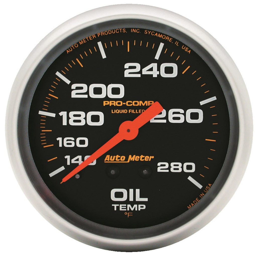 AutoMeter 5443 Pro-Comp Liquid-Filled Mechanical Oil Temperature Gauge