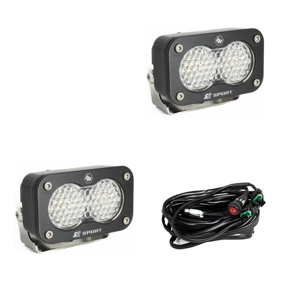 Baja Designs 547806 LED Work Light Clear Lens Work/Scene Pattern Pair S2 Sport