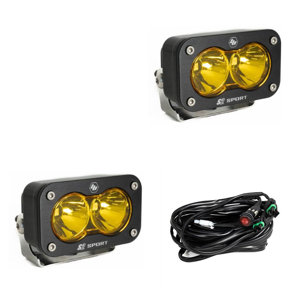 Baja Design 547811 LED Work Light Amber Lens Spot Pattern Pair S2 Sport