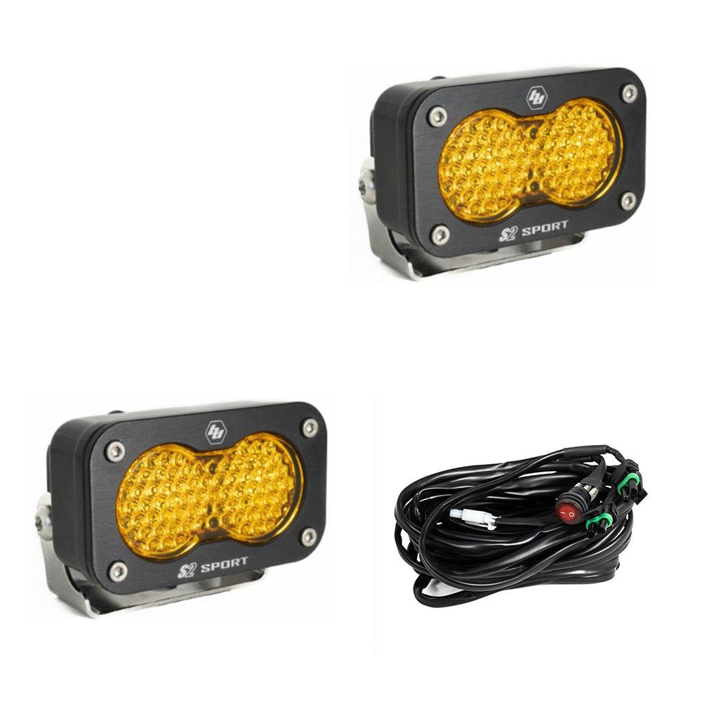 Baja Design 547816 LED Work Light Amber Lens Work/Scene Pattern Pair S2 Sport