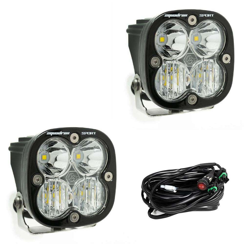 Baja Designs 557803 LED Light Pods Clear Lens Driving/Combo Pair Squadron Sport