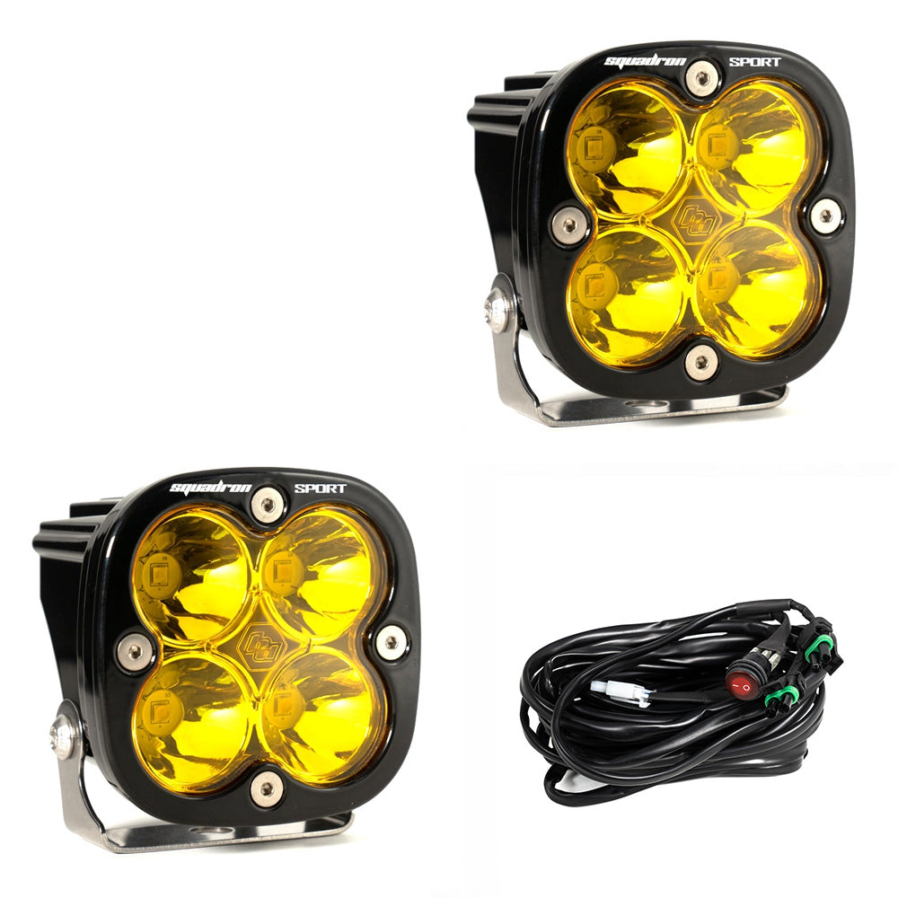 Baja Design 557811 LED Light Pods Amber Lens Spot Pair Squadron Sport