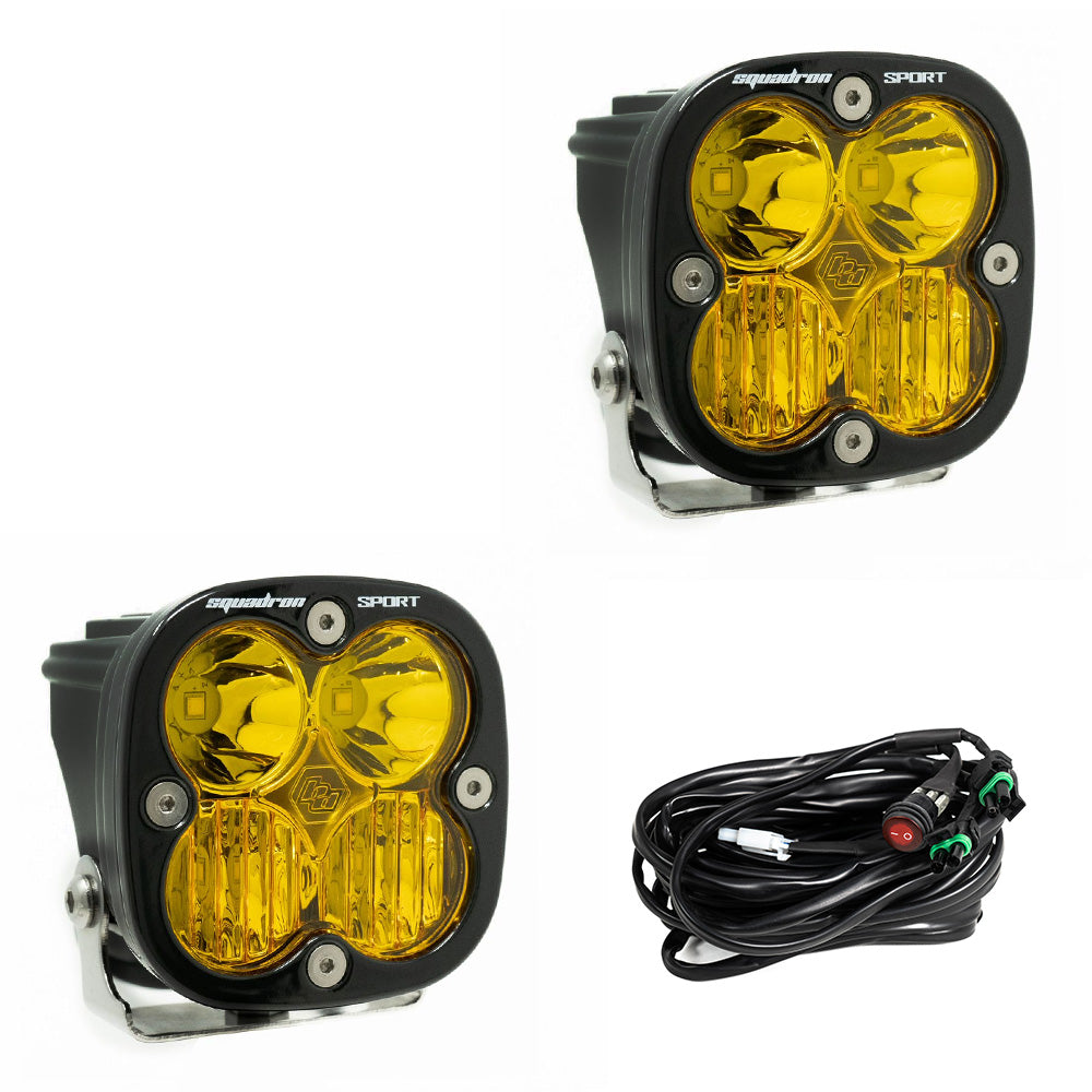 Baja Designs 557813 LED Light Pods Amber Lens Driving/Combo Pair Squadron Sport