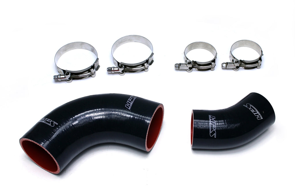 HPS 57-1486-BLK-2 Black Silicone Intercooler Hose For 06 Mazdaspeed 6 2.3L Turbo