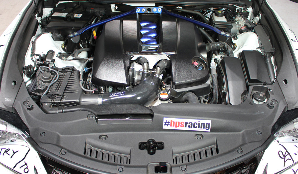 HPS 57-1499-BLK-1 Black Silicone Intake Hose For 2015-2016 RCF V8 5.0L