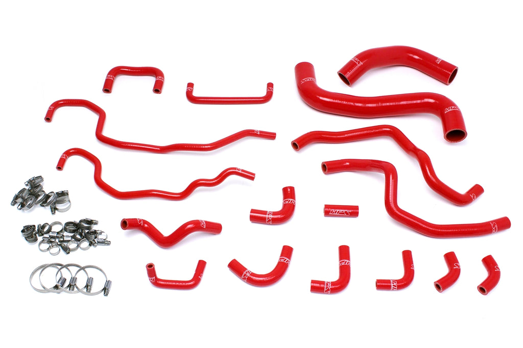HPS 57-1516-RED Red Silicone Radiator/Heater Hose For 15-16 WRX STI 2.5L Turbo