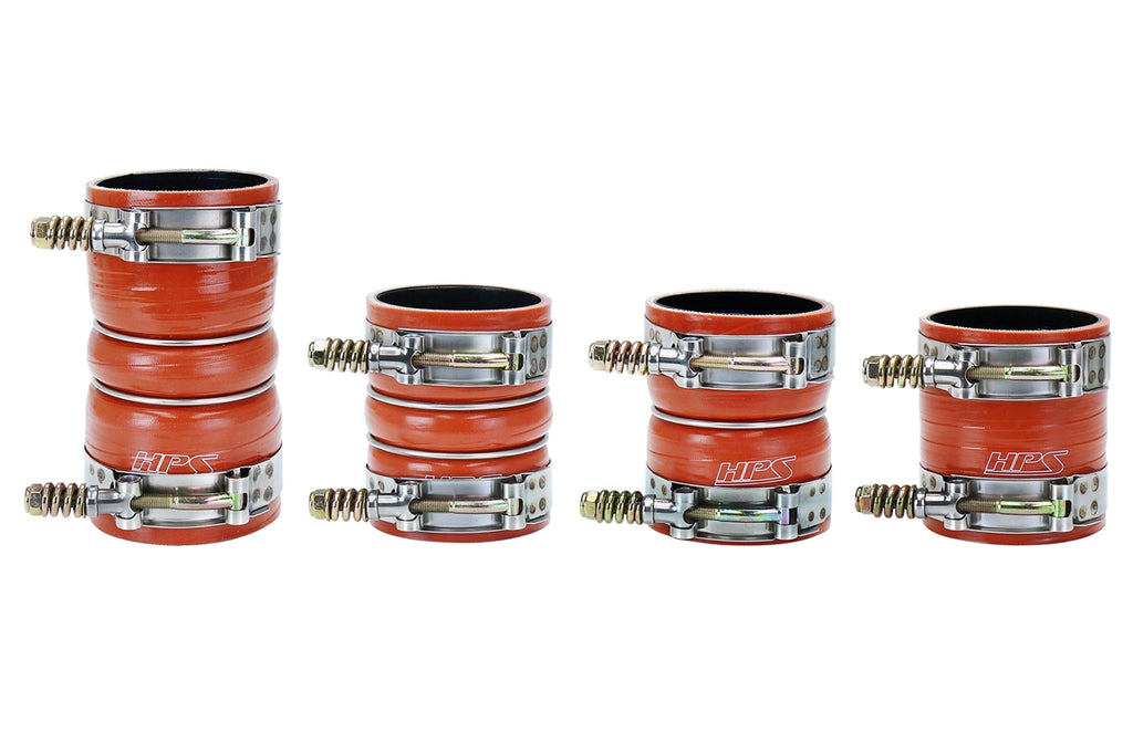 HPS Orange Intercooler Hose For 2008-2010 F550 6.4L V8 Diesel Turbo