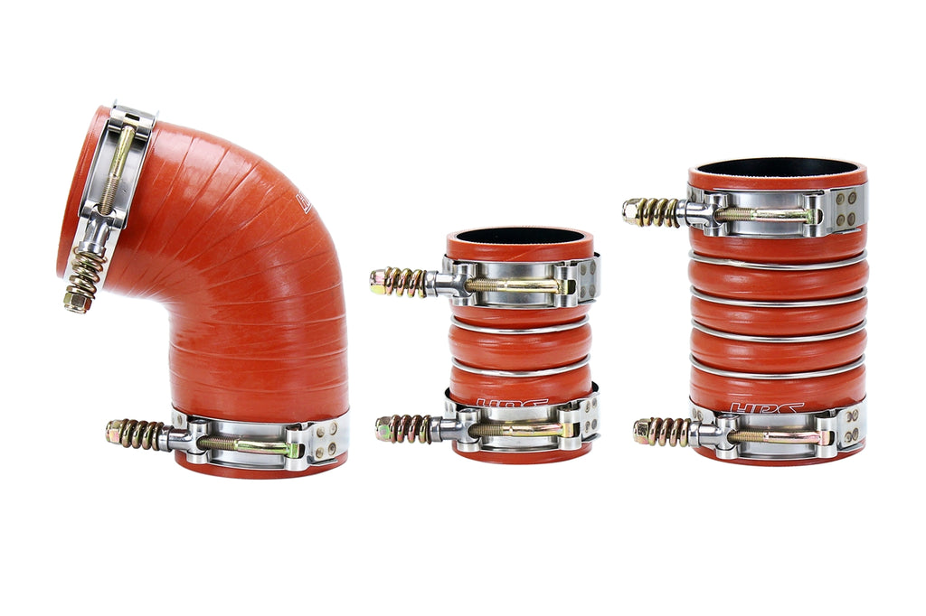 HPS Orange Silicone Intercooler Hose For 06-10 Sierra 3500 6.6L Duramax Diesel