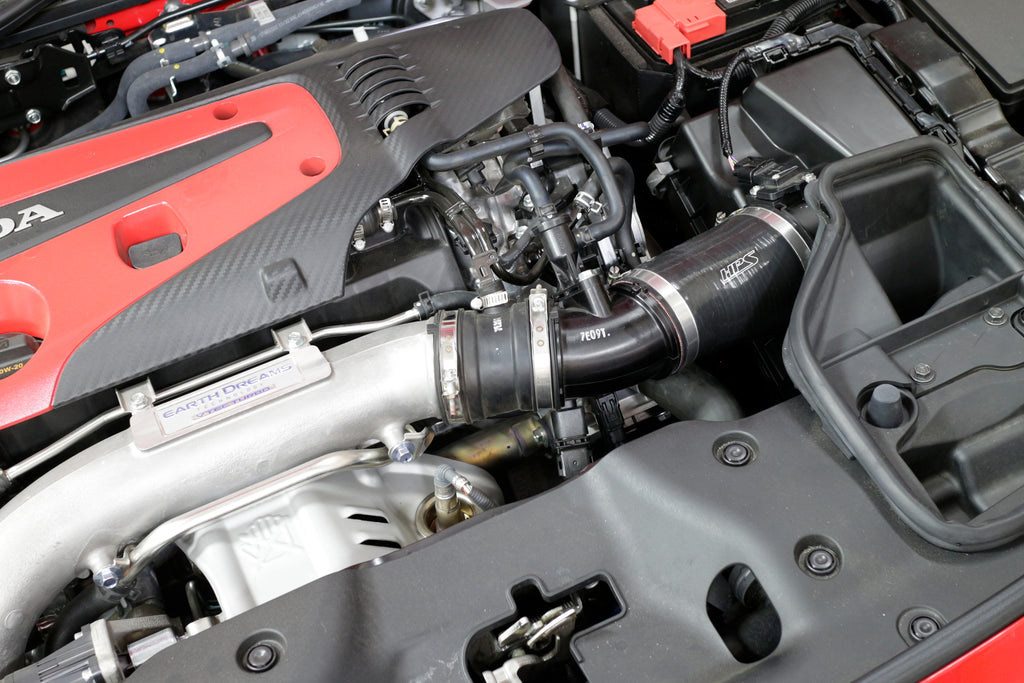 HPS 57-1765-RED-2 Red Silicone Intake Hose For 17-19 Civic X Type R 2.0L Turbo