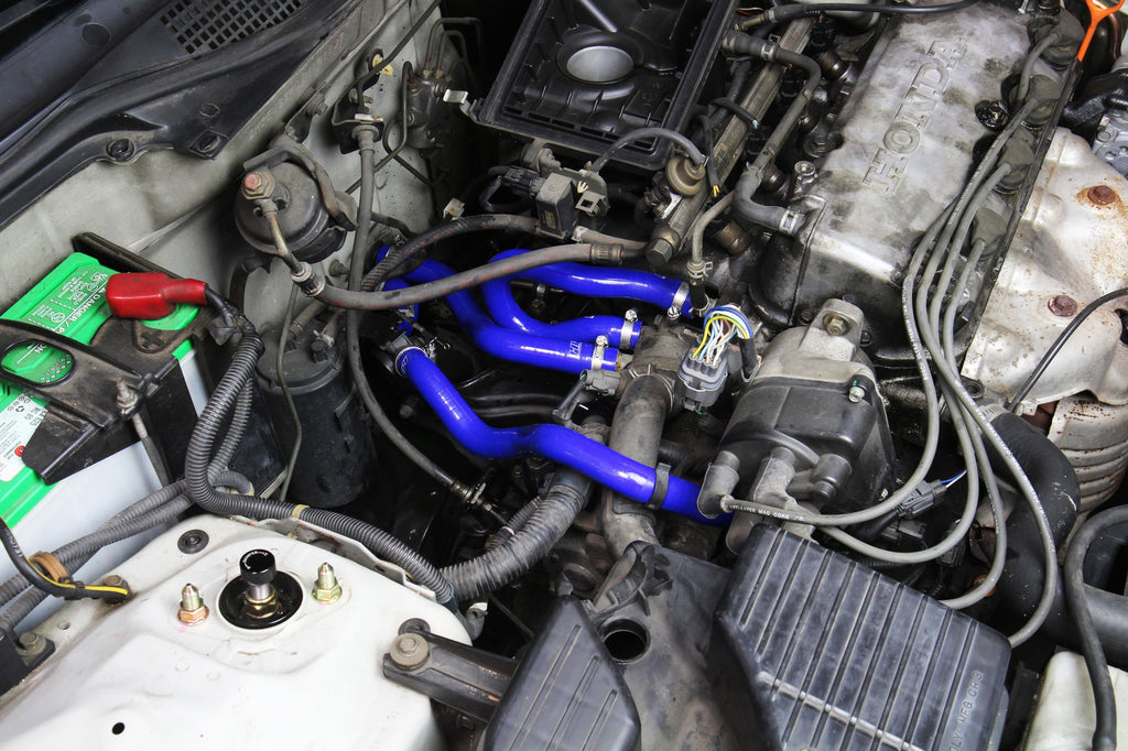 HPS Blue Silicone Heater Hose Kit for 1996-2000 Civic CX DX LX 1.6L D16 SOHC
