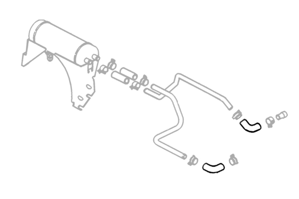 HPS Black Silicone Oil Cooler Elbow Hose for 03-06 Ram 2500 Cummins 5.9L Turbo