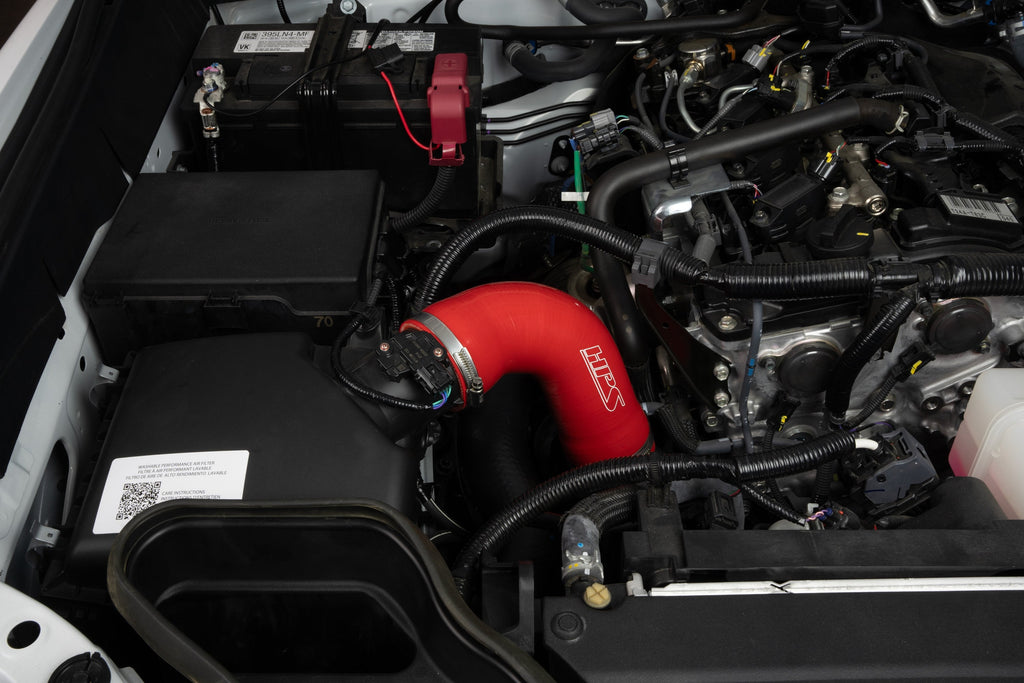 HPS 57-2207-RED Silicone Air Intake Hose Fits 24-25 Land Cruiser 2.4L Turbo