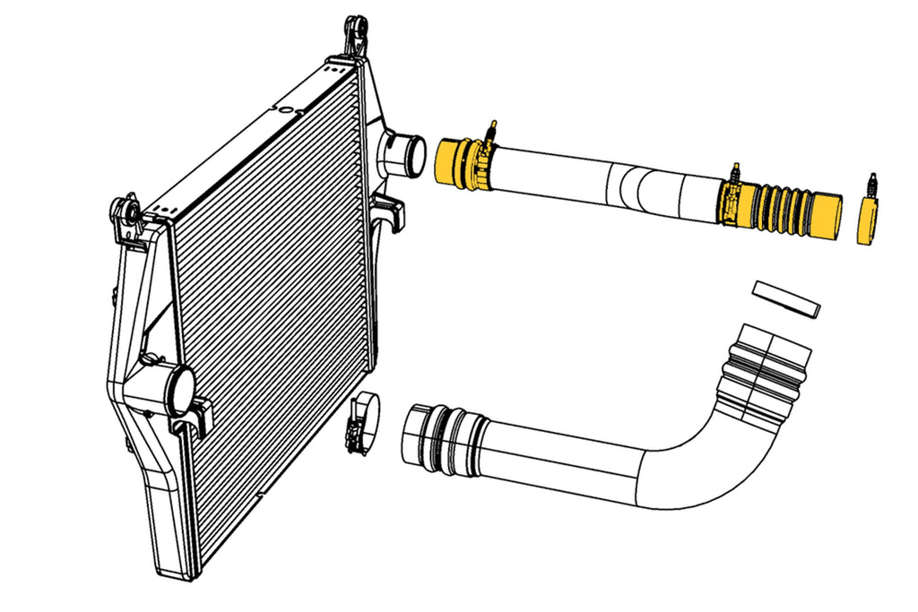 HPS 57-2209 Intercooler Hoses Fits 10-10 Ram 2500 6.7L Diesel Cummins
