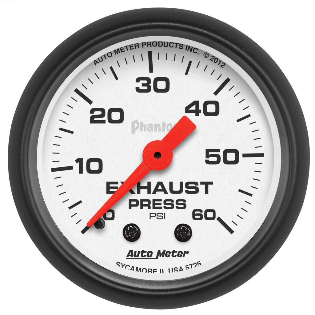 AutoMeter 5725 Phantom Mechanical Exhaust Pressure Gauge