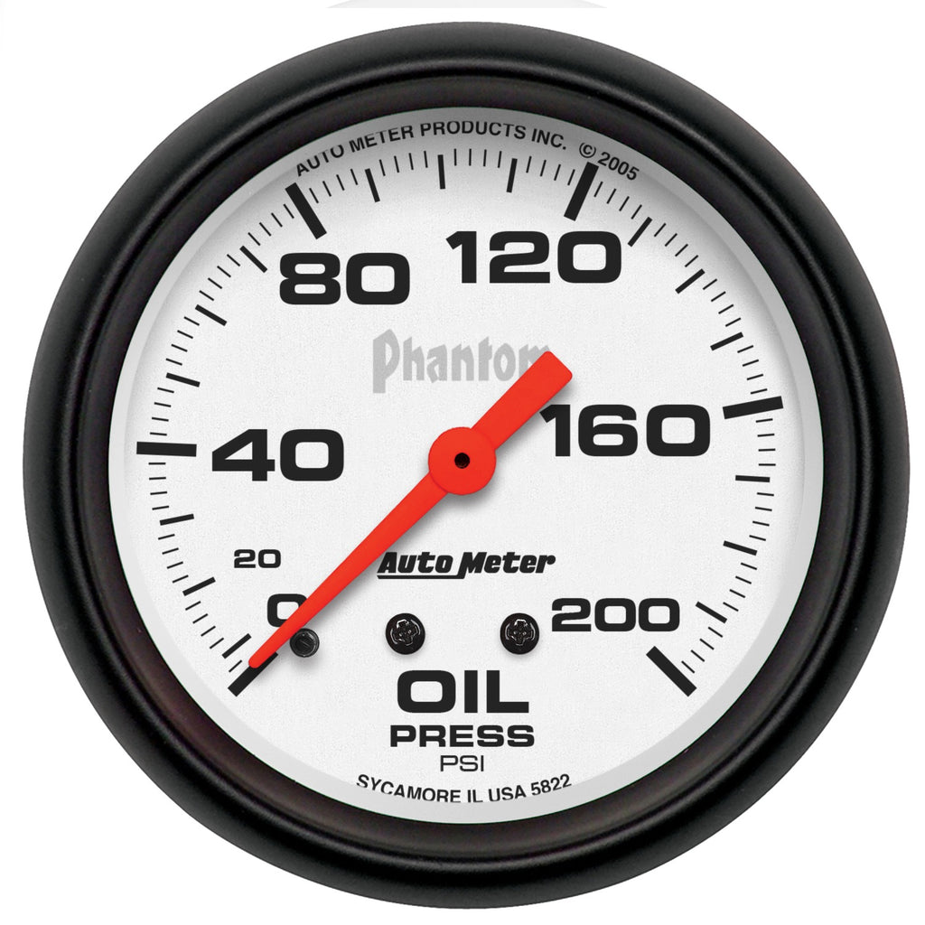 AutoMeter 5822 Phantom Mechanical Oil Pressure Gauge