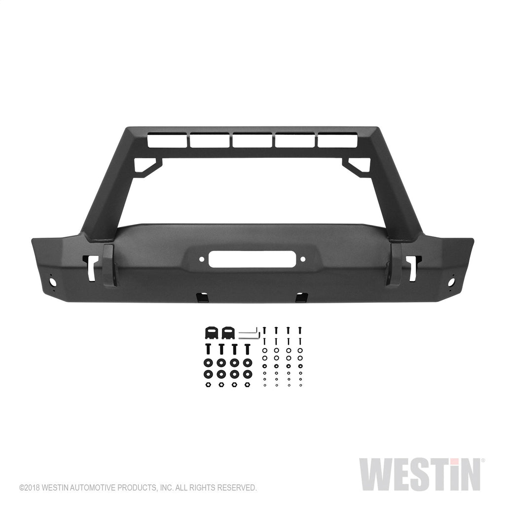 Westin 59-80025 WJ2 Stubby Front Bumper w/LED Light Bar Mount Fits Wrangler (JK)