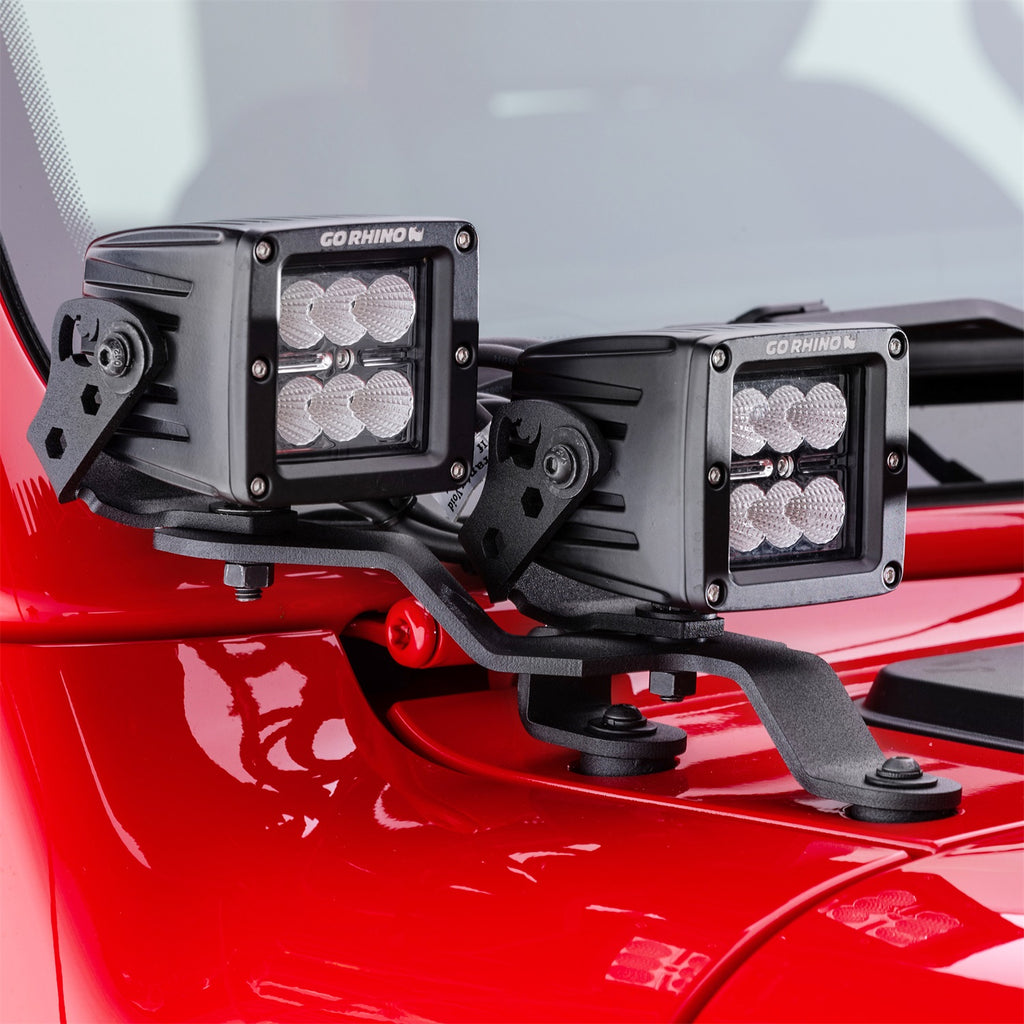 Go Rhino 730231T XE Windshield Cowl Light Mounts