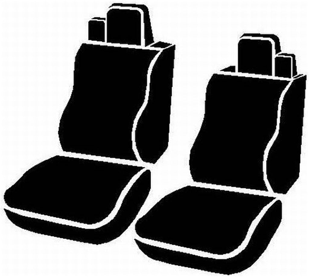 Fia SL67-16 BLK/BLK LeatherLite Custom Seat Cover Fits 04-08 F-150