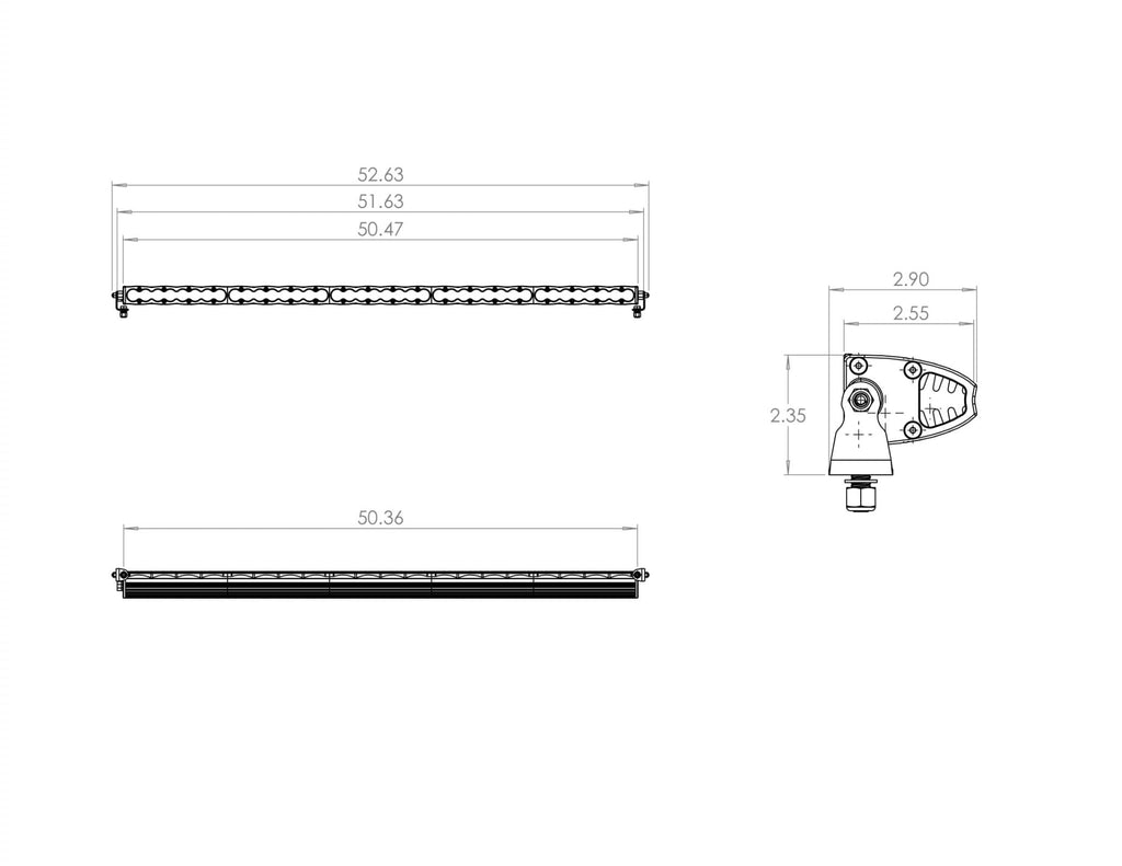 Baja Design 705001 50in. LED Light Bar High Speed Spot Pattern S8 Series