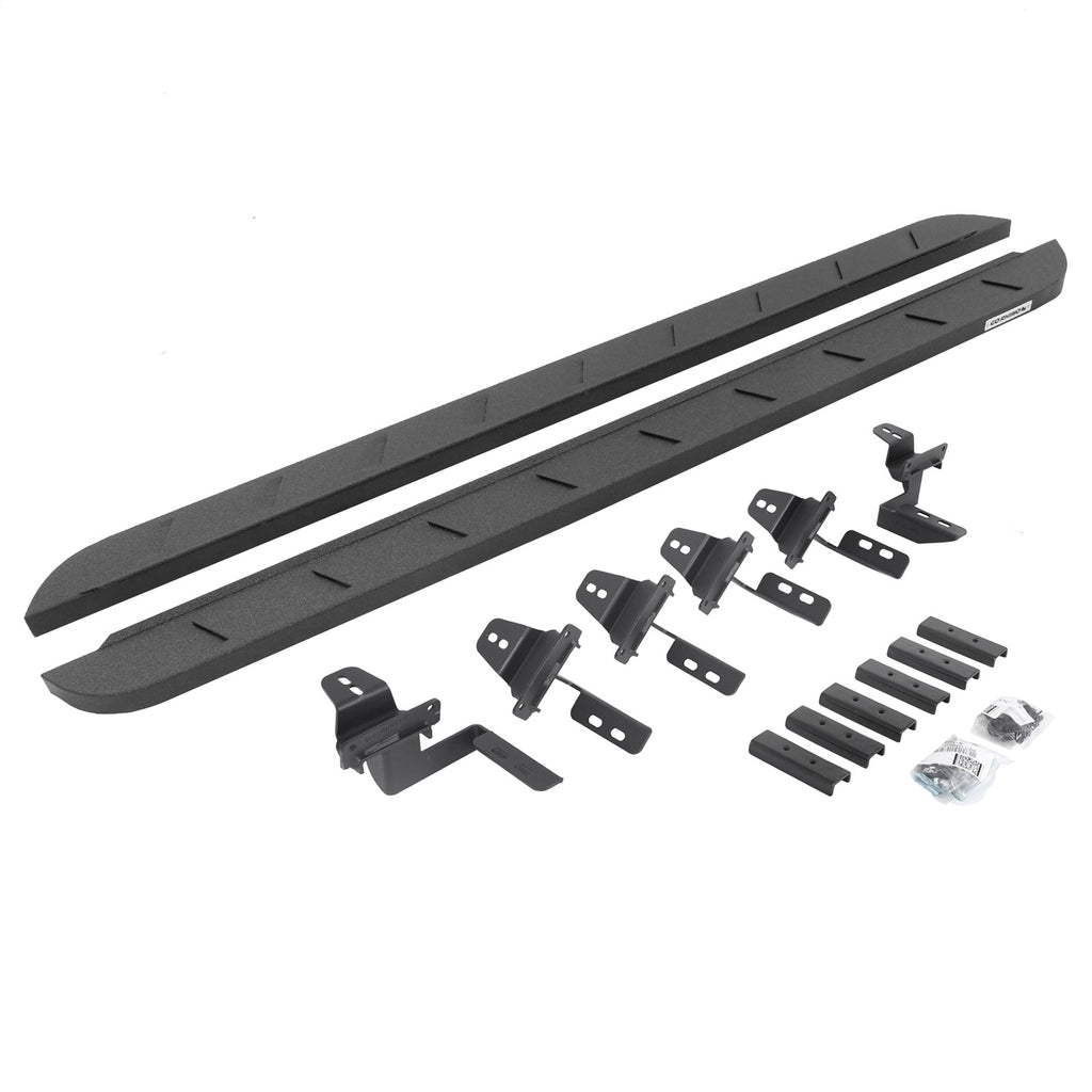 Go Rhino 63450568ST RB10 Slim Line Running Boards w/Mounting Brackets Kit