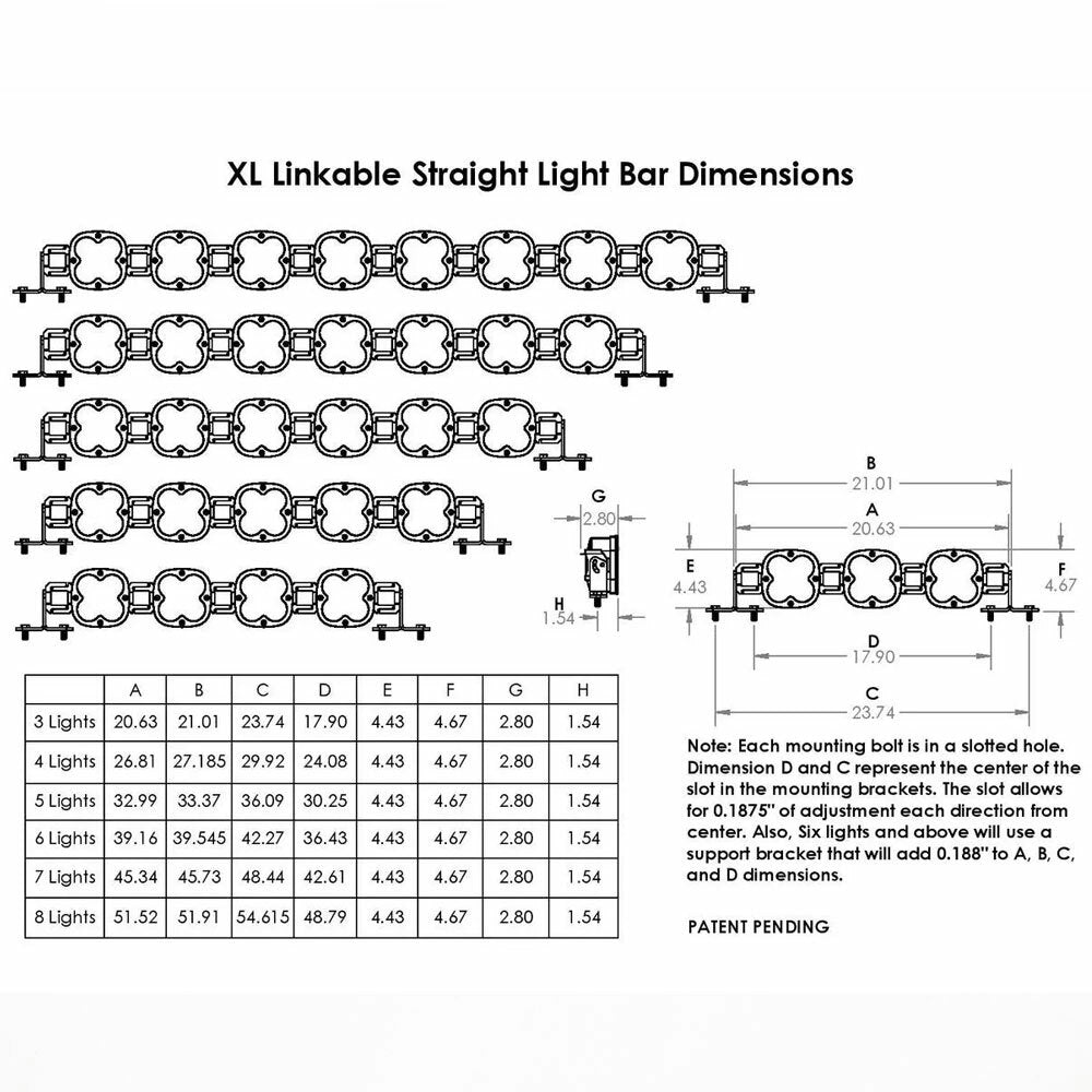 Baja Designs 740005 XL Linkable LED Light Bar 7 XL Clear Baja Desgins