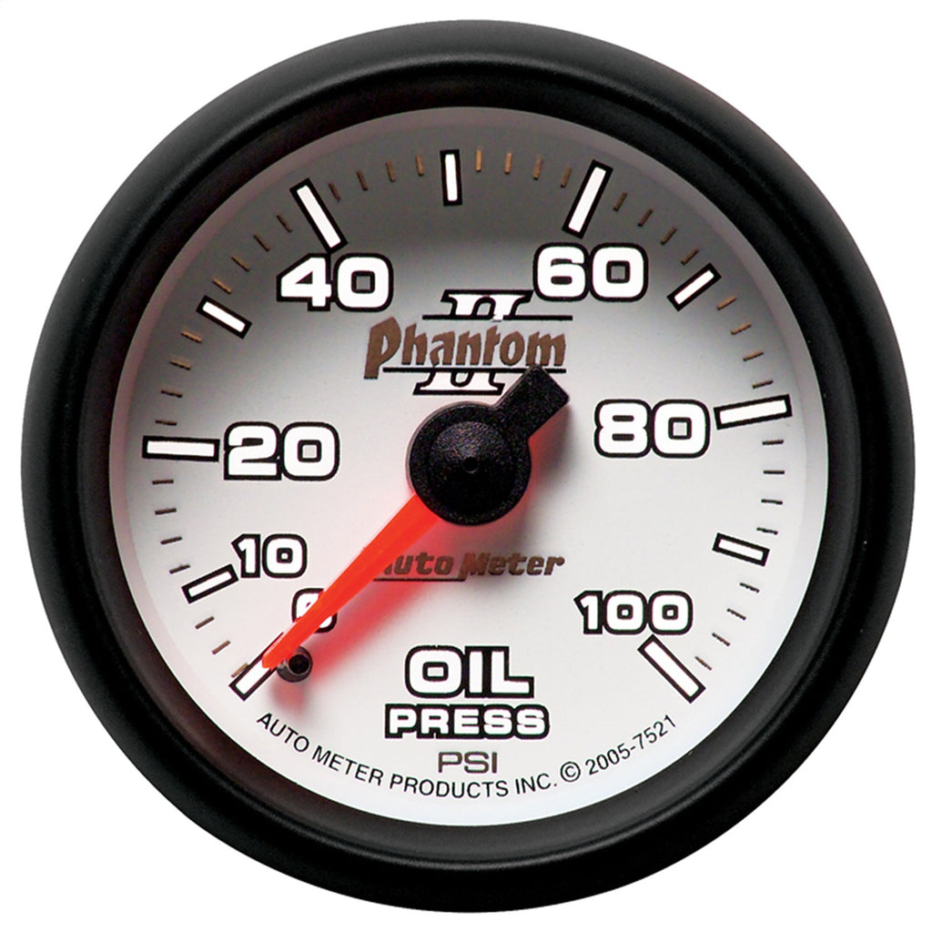 AutoMeter 7521 Phantom II Mechanical Oil Pressure Gauge