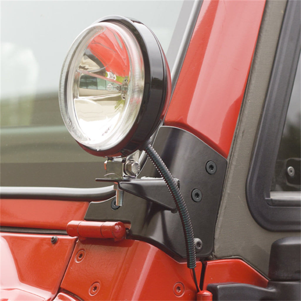 Rugged Ridge 11027.02 Windshield Hinge Light Bracket Fits 97-06 Wrangler (TJ)