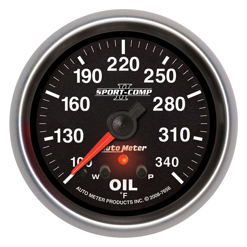 AutoMeter 7656 Sport-Comp II Electric Oil Temperature Gauge