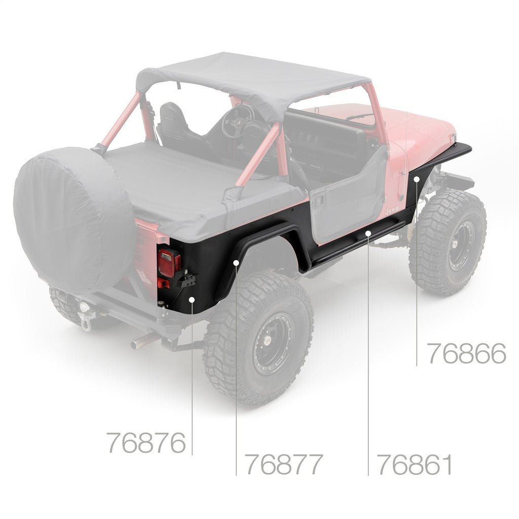 Smittybilt 76876 XRC Corner Guard Fits 87-95 Wrangler (YJ)