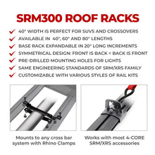 Load image into Gallery viewer, Go Rhino 5933584T SRM300 Flat Platform Rack w/Quad Overland Rail Kit