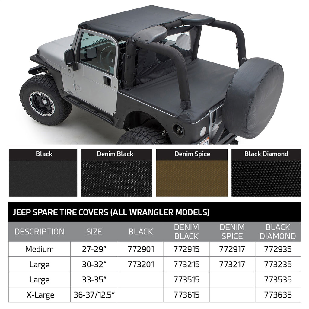 Smittybilt 772915 Spare Tire Cover