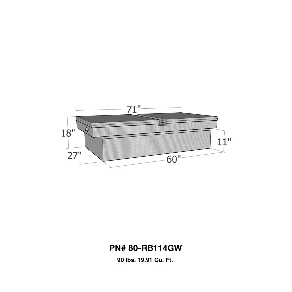 Westin 80-RB114GW Brute Gull Wing Lid Tool Box