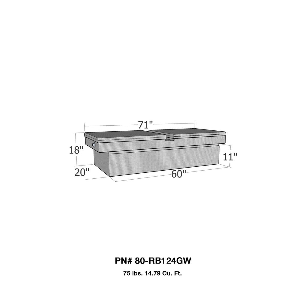 Westin 80-RB124GW Brute Gull Wing Lid Tool Box