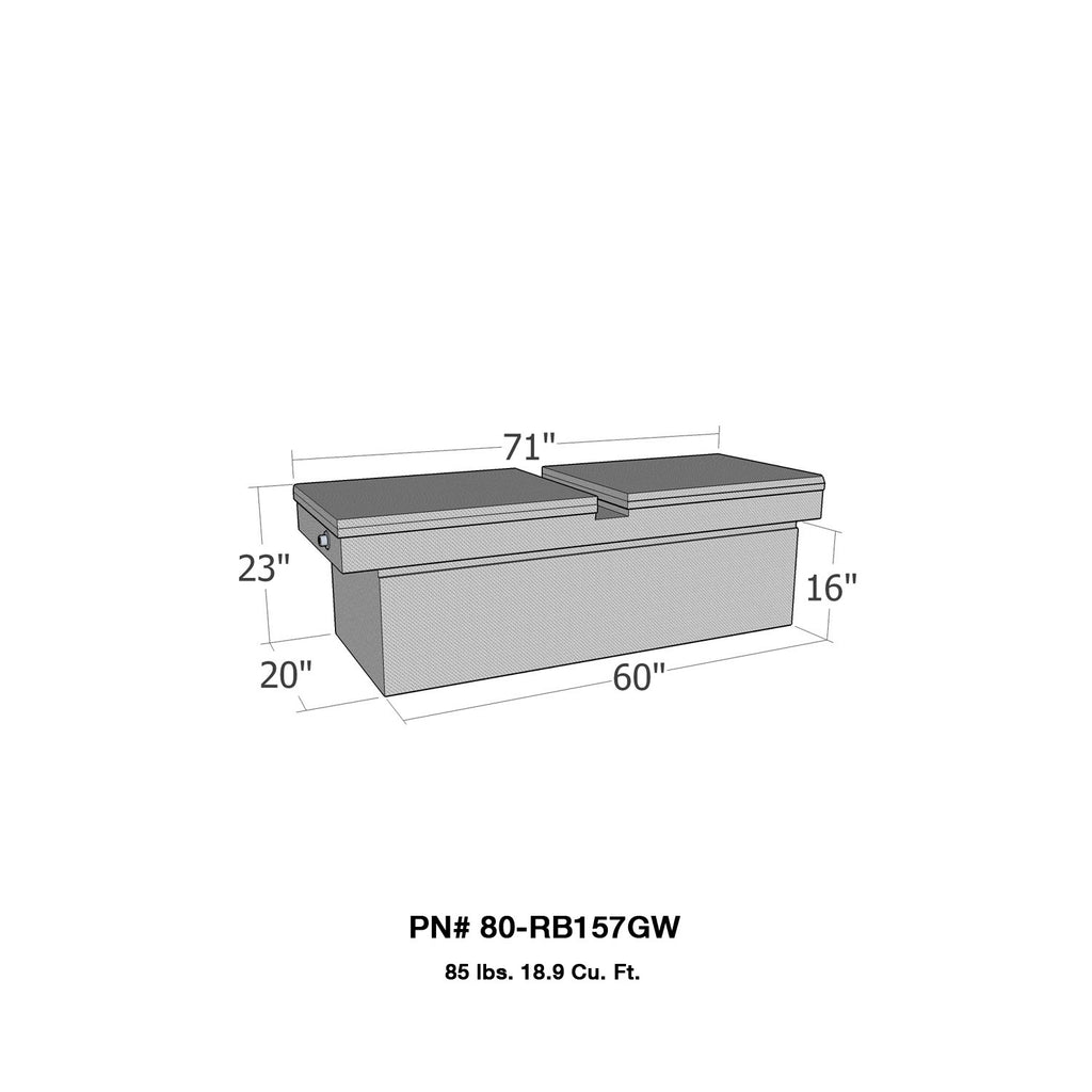 Westin 80-RB157GW Brute Gull Wing Lid Tool Box