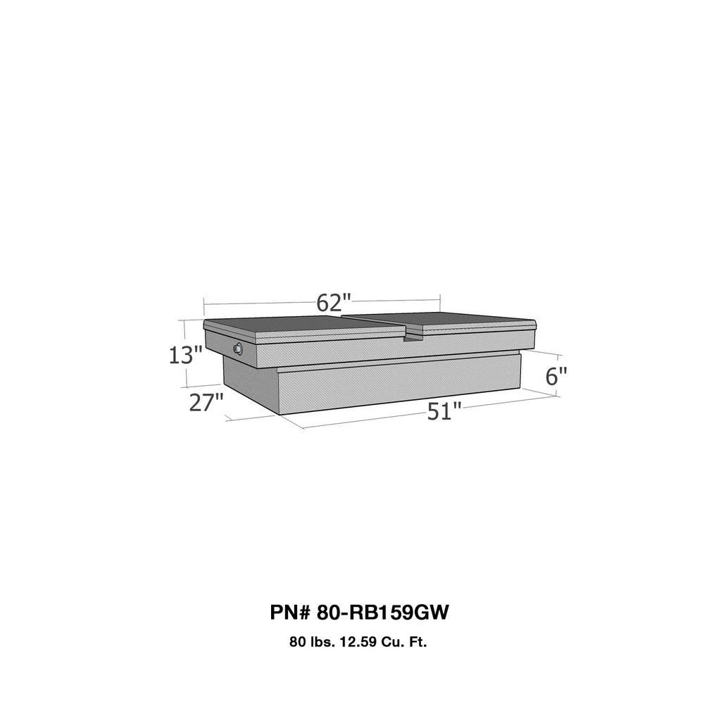 Westin 80-RB159GW Brute Gull Wing Lid Tool Box