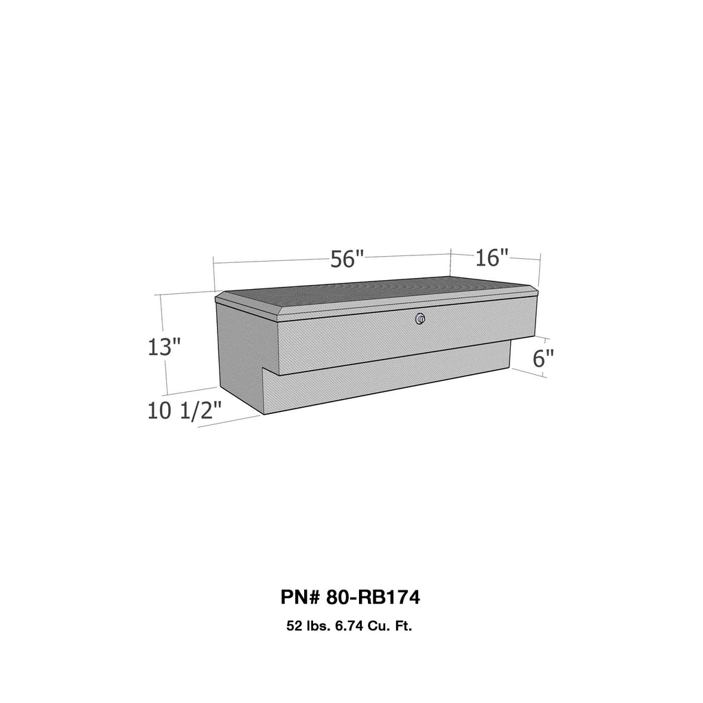 Westin 80-RB174 Brute LoSider Side Rail Tool Box