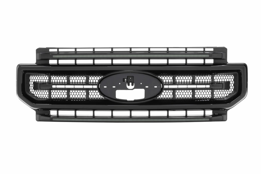 Morimoto XBG10 XBG LED Grille Fits Super Duty 20-22 Gloss Black / White DRL