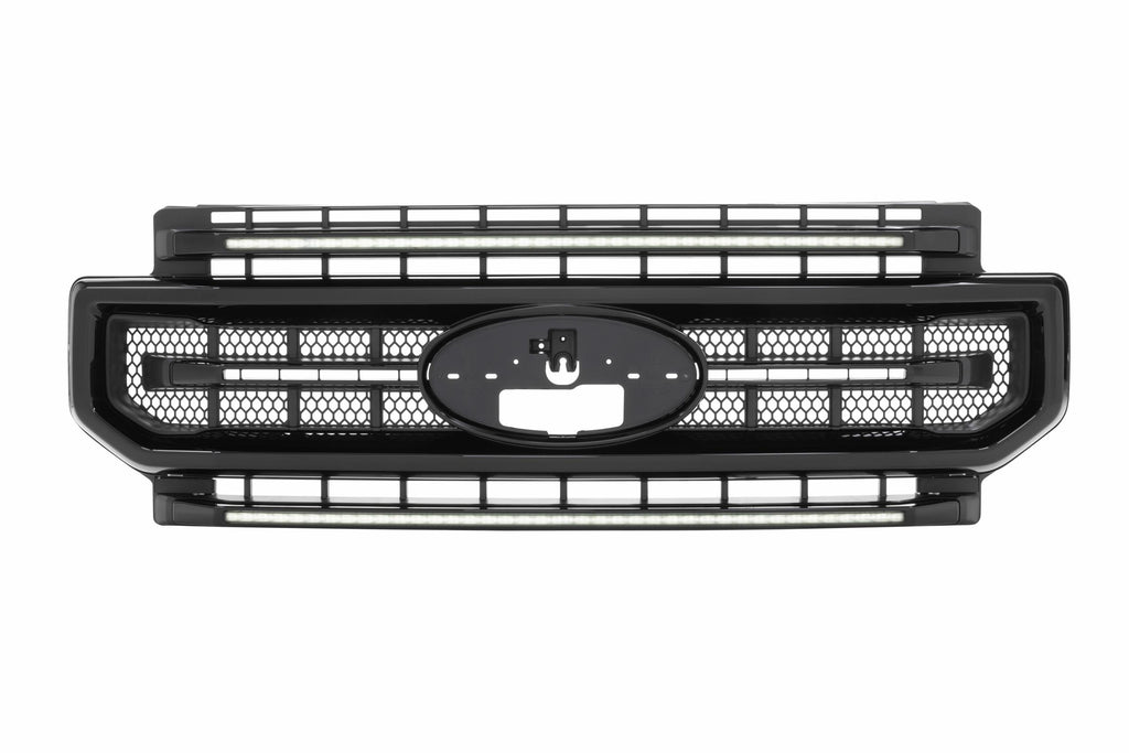 Morimoto XBG10 XBG LED Grille Fits Super Duty 20-22 Gloss Black / White DRL