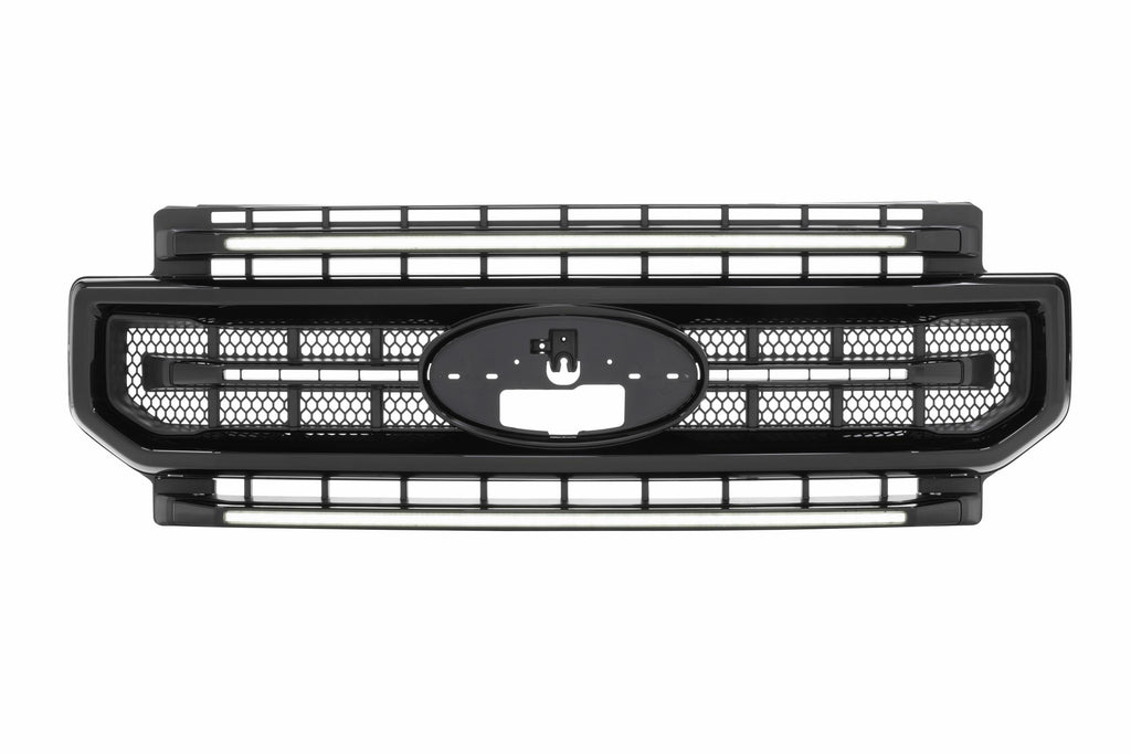 Morimoto XBG10 XBG LED Grille Fits Super Duty 20-22 Gloss Black / White DRL