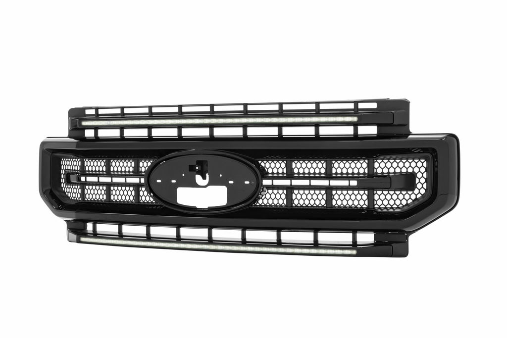 Morimoto XBG10 XBG LED Grille Fits Super Duty 20-22 Gloss Black / White DRL