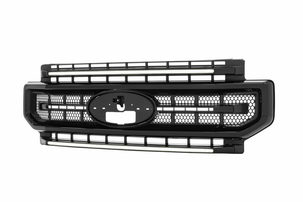 Morimoto XBG10 XBG LED Grille Fits Super Duty 20-22 Gloss Black / White DRL