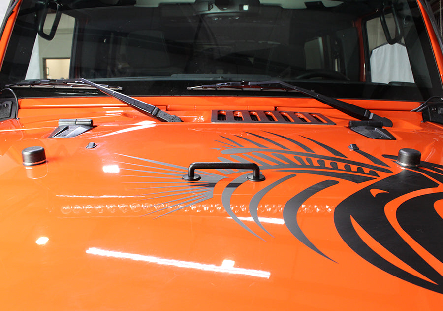 Kentrol 80588WHC Black Hood Kit Without Hood Catch 07-18 Wrangler JK