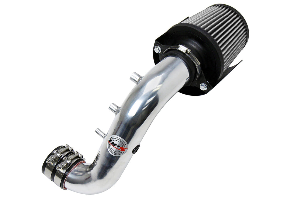 HPS 827-121P Polish Shortram Air Intake Kit + Heat Shield Cool Short Ram SRI
