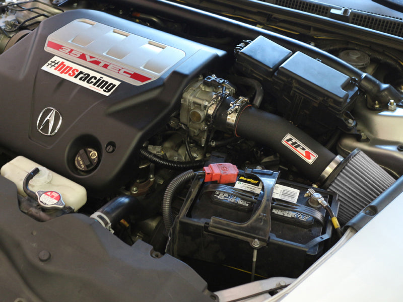 HPS 827-275WB Black Shortram Air Intake Kit Cool Short Ram SRI High Flow Filter