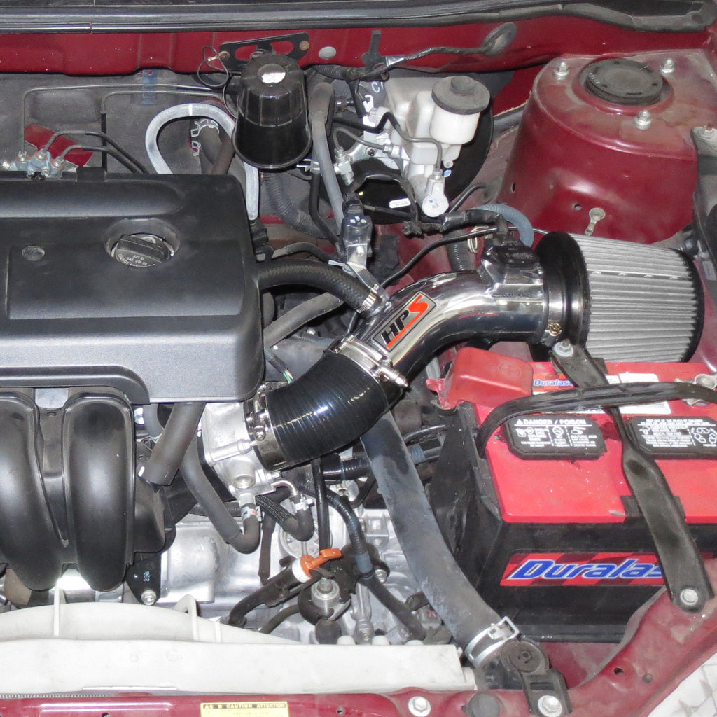 HPS 827-500R Red Shortram Air Intake Kit Cool Short Ram SRI High Flow Filter