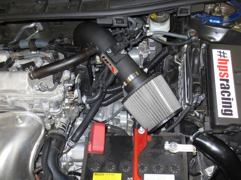 HPS 827-508WB Black Shortram Air Intake Kit Cool Short Ram SRI High Flow Filter