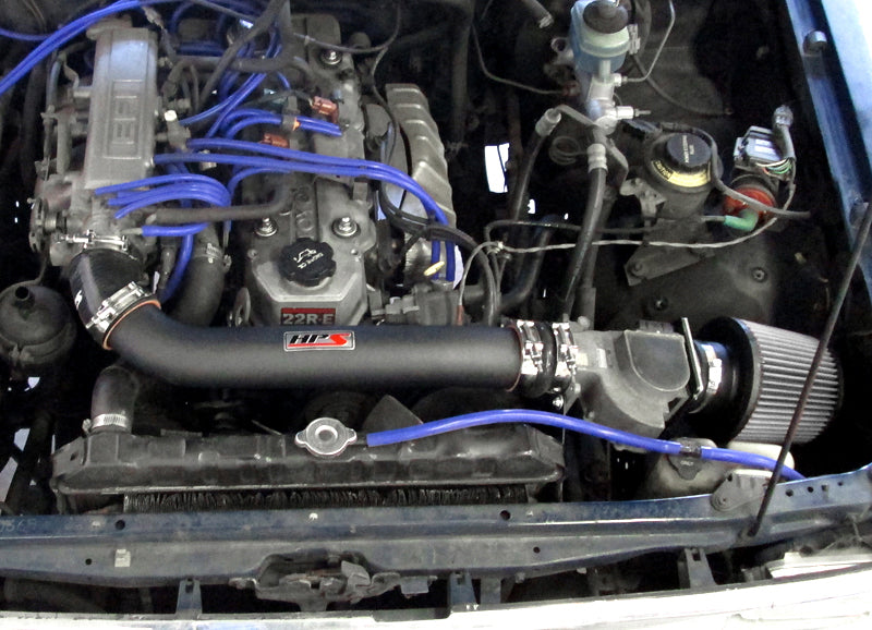 HPS 827-514WB Black Shortram Air Intake Kit Cool Short Ram SRI High Flow Filter