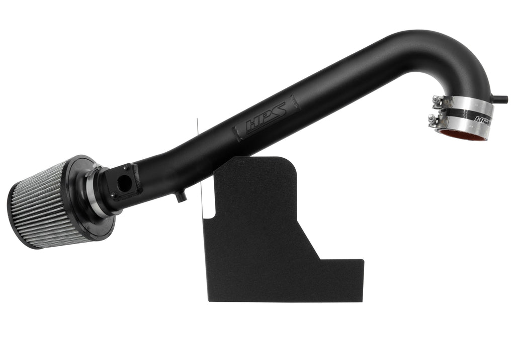 HPS 827-563WB Black Shortram Air Intake Kit + Heat Shield Cool Short Ram SRI