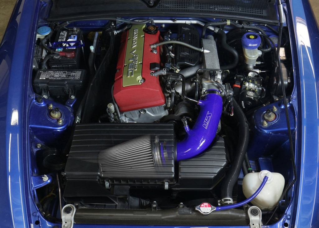 HPS 827-610WB Black Silicone Air Intake Kit Cool Short Ram SRI High Flow Filter